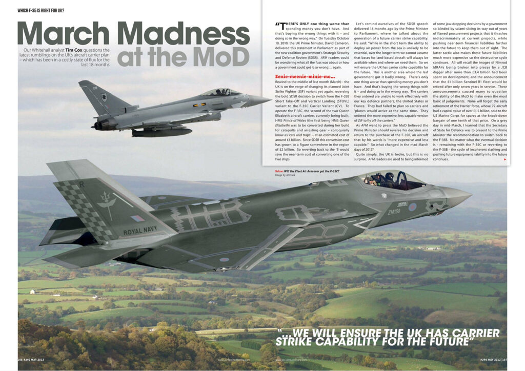 AirForces Monthly F-35A Article Artwork