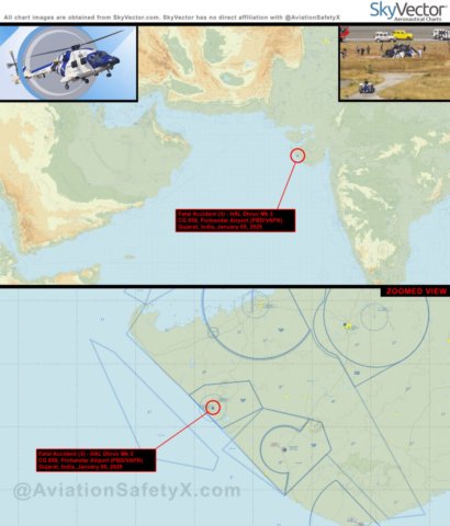 Fatal Accident (3) - HAL Dhruv Mk 3, CG 859, Porbandar Airport (PBD/VAPR), Gujarat, India, January 05, 2025