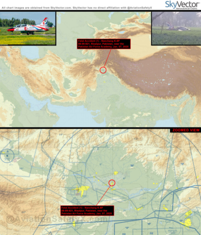 Fatal Accident (1) - Nanchang K-8P Karakorum, 08-09-821, Risalpur, Pakistan, near the Pakistan Air Force Academy, January 07, 2025