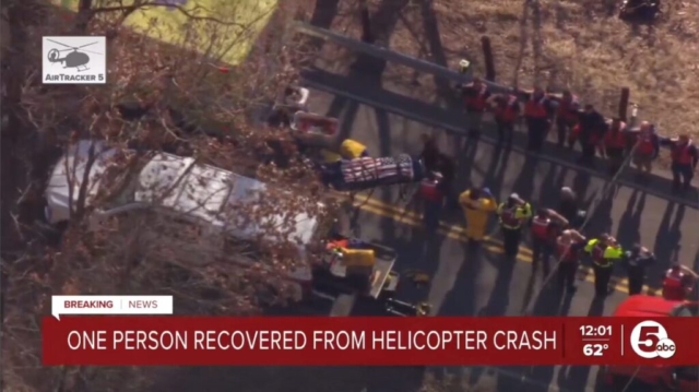 Fatal Accident (1) - Schweizer 269C, N262LH, Mogadore, Ohio March 14, 2025 - recovery efforts