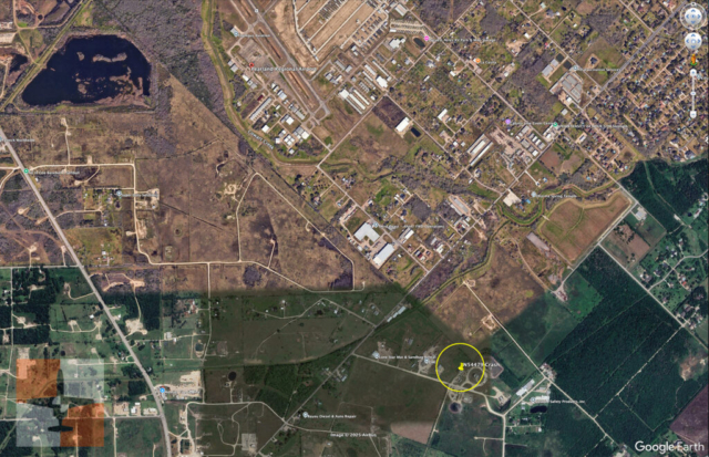 Non-fatal Accident (2) - Piper PA-28-140, N54479, Houston-Pearland Regional Airport, TX (KLVJ), March 6, 2025 - crash location